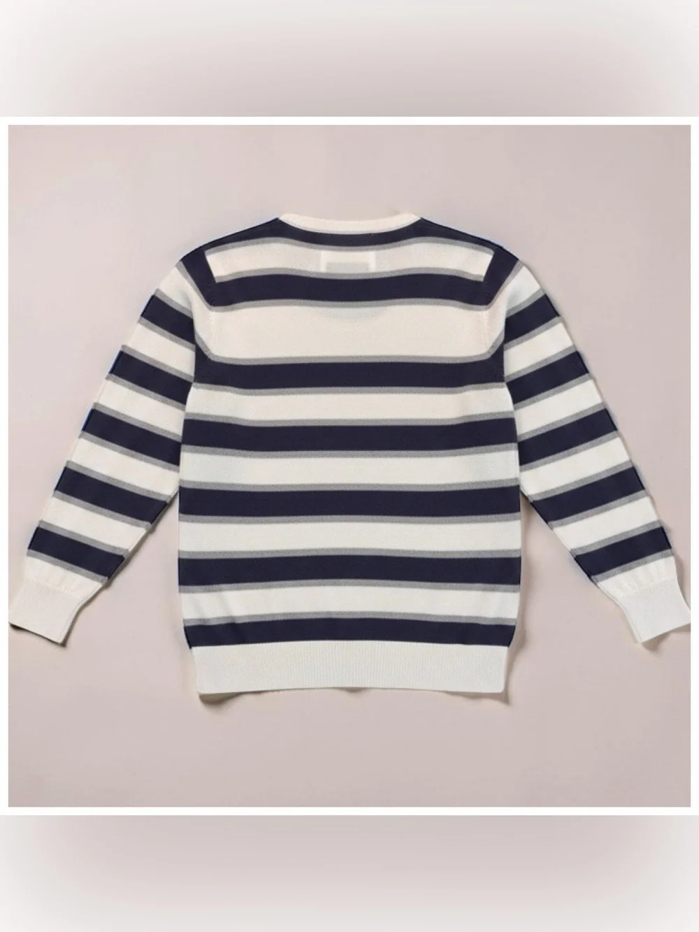 The Children’s Place Boy’s V-Neck Sweater. Blue, Gray, White. Boy’s Large